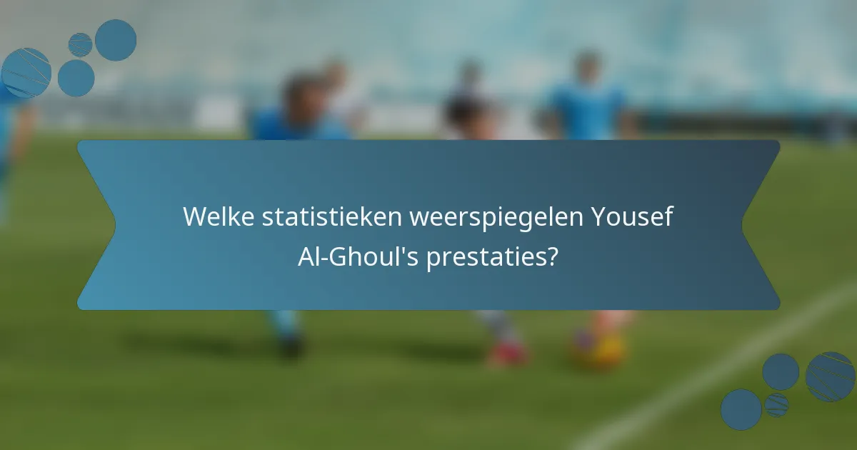 Welke statistieken weerspiegelen Yousef Al-Ghoul's prestaties?